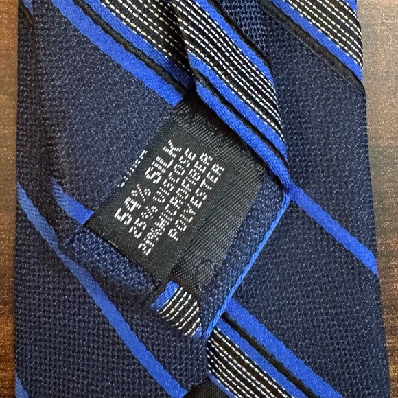 CALVIN KLEIN Blue and Black Striped Tie - Picture 5 of 8